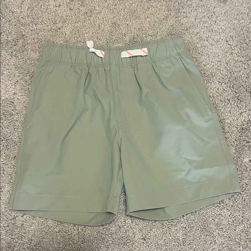 CREWCUTS Boys Sage Green Quick-Dry Drawstring Shorts